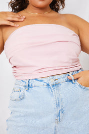 Ruched Strapless Corset Top