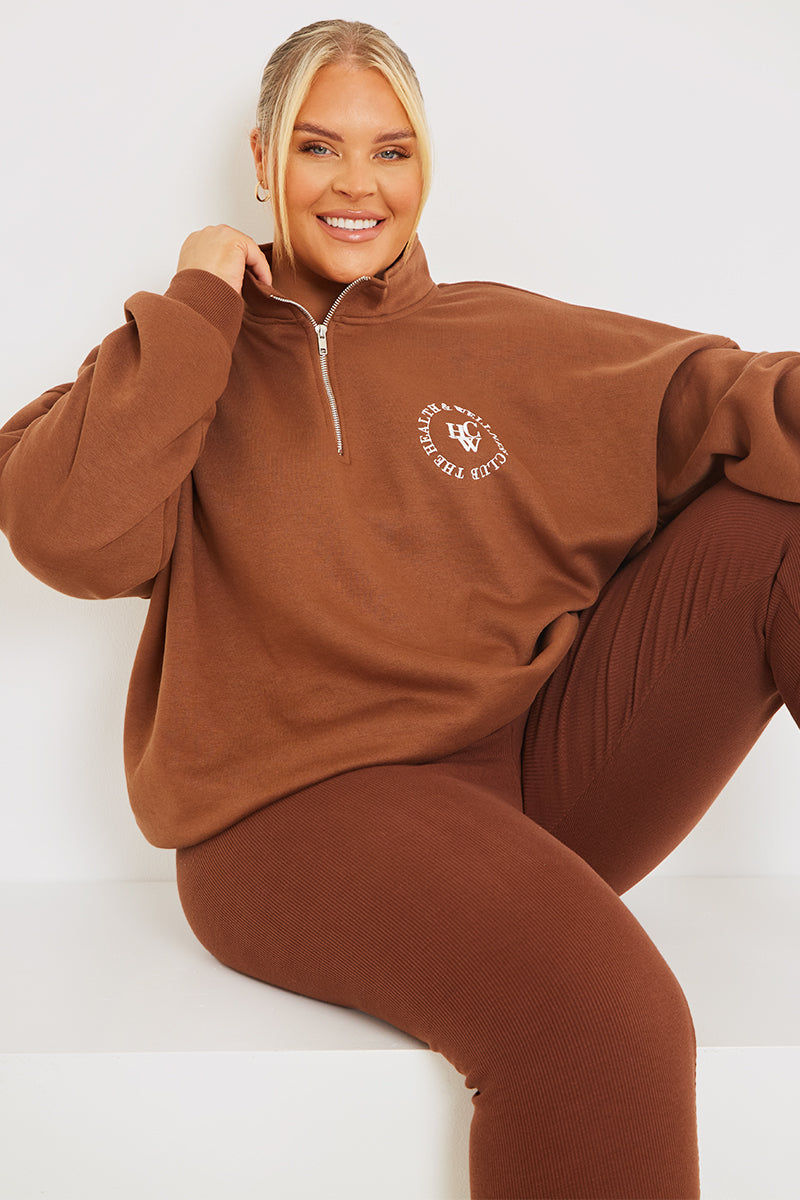 Oversized Half Zip Sweater