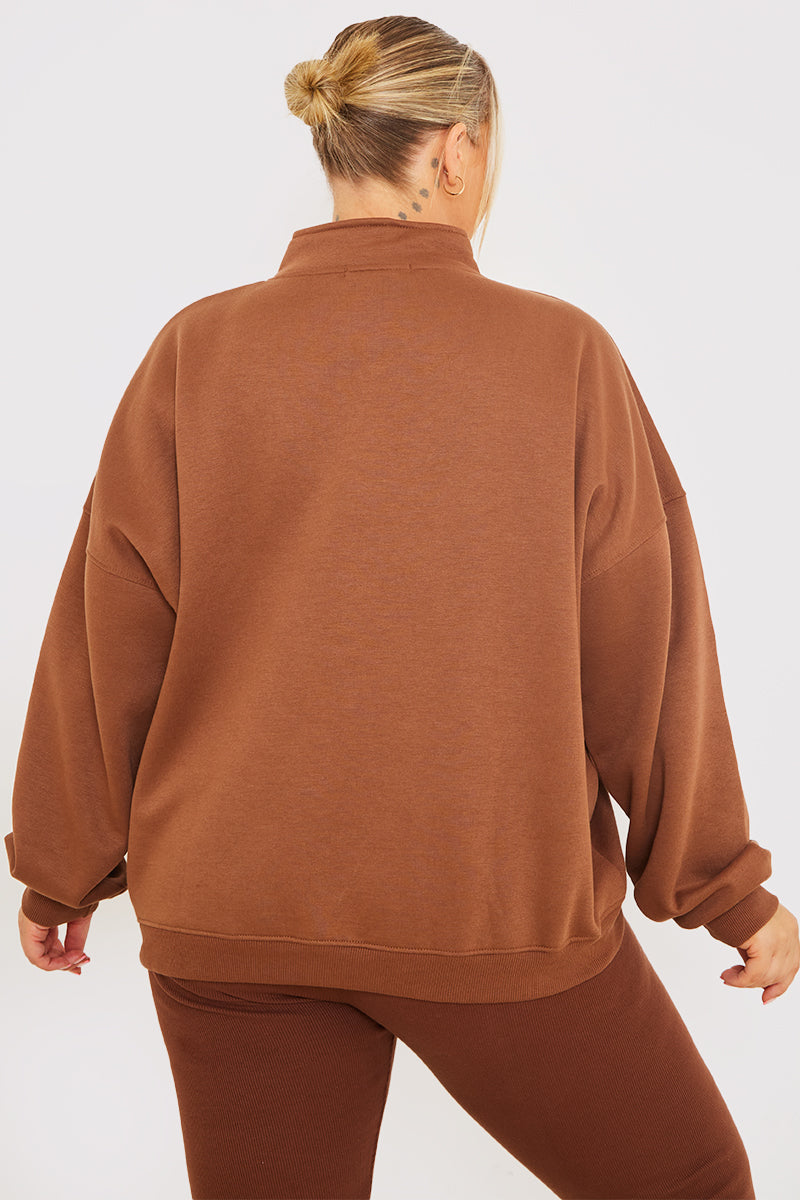 Oversized Half Zip Sweater