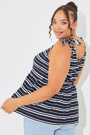 Tie Shoulder Smock Top