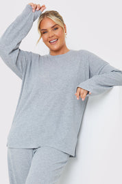 Ribbed Longsleeve Co Ord Top