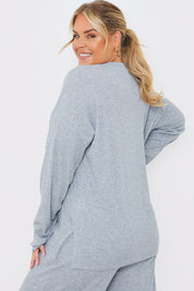 Ribbed Longsleeve Co Ord Top