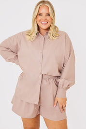Linen Look Long Sleeve Co-Ord Shirt