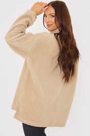 Borg Half Zip Pullover Sweatshirt