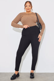 Striped Ribbed Long Sleeve Top