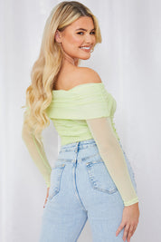 Mesh Bardot Top