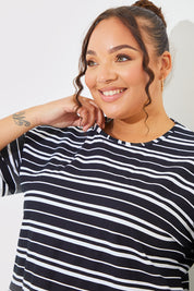 Peplum Hem Dropped Shoulder Tshirt