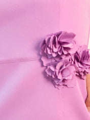 Rosette Detail Bodycon Dress in Lilac
