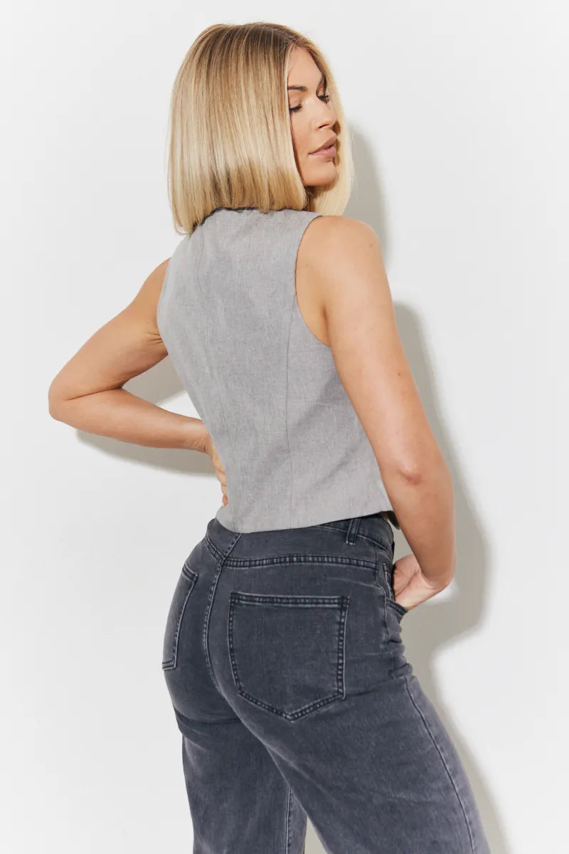In The Style Tailored Waistcoat in Grey