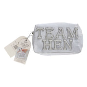 Embellished Pearl Team Hen Makeup Bag