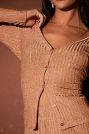 Metallic Co-Ord Cardigan Top