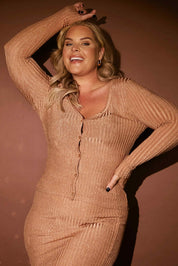 Metallic Co-Ord Cardigan Top