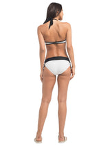 Halterneck Crossover Bikini Top in White
