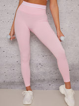 High Waisted Sports Leggings in Pink