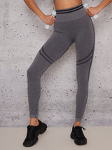 Colour Block Gym Leggings in Grey