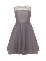 Plus Size Sleeveless Tulle Midi Dress in Lilac