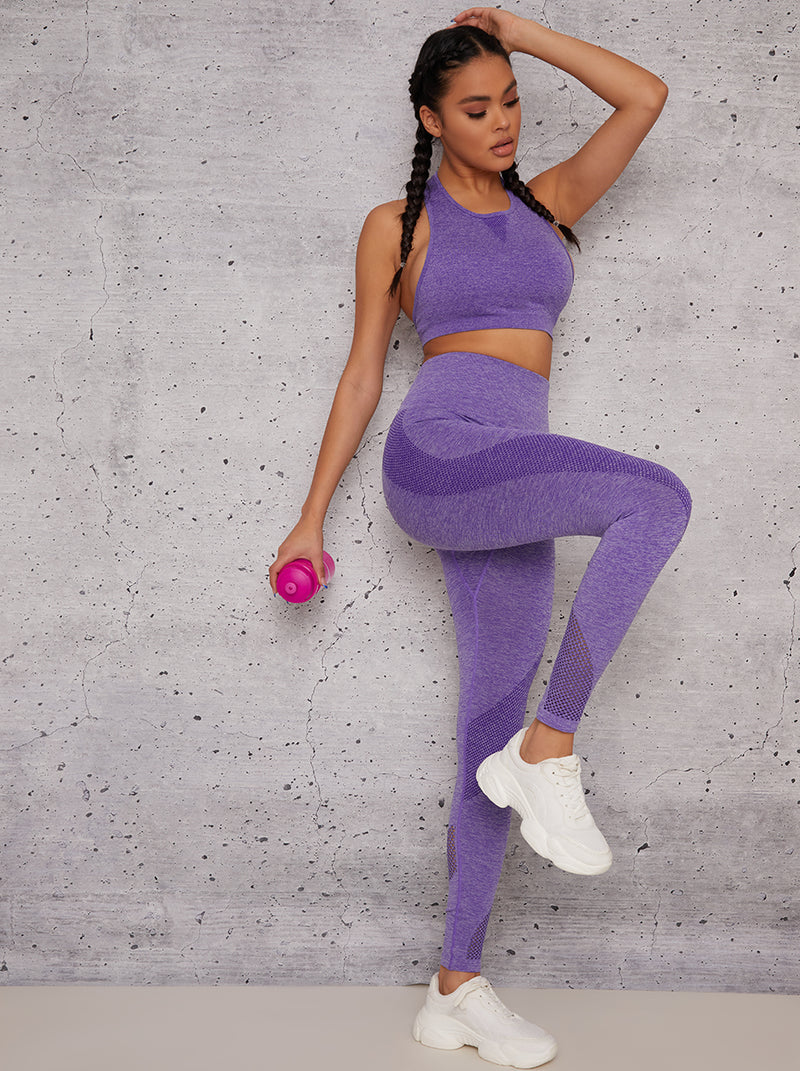 Contour Gym Leggings In Purple – Chi Chi London