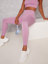 Sports Leggings with Body Contour Design in Lilac