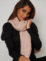 Knitted Scarf in Pink