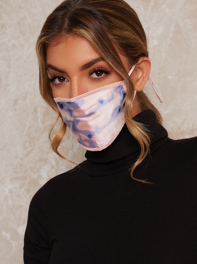 Watercolour Facemask with Breathable Fabric in Pink