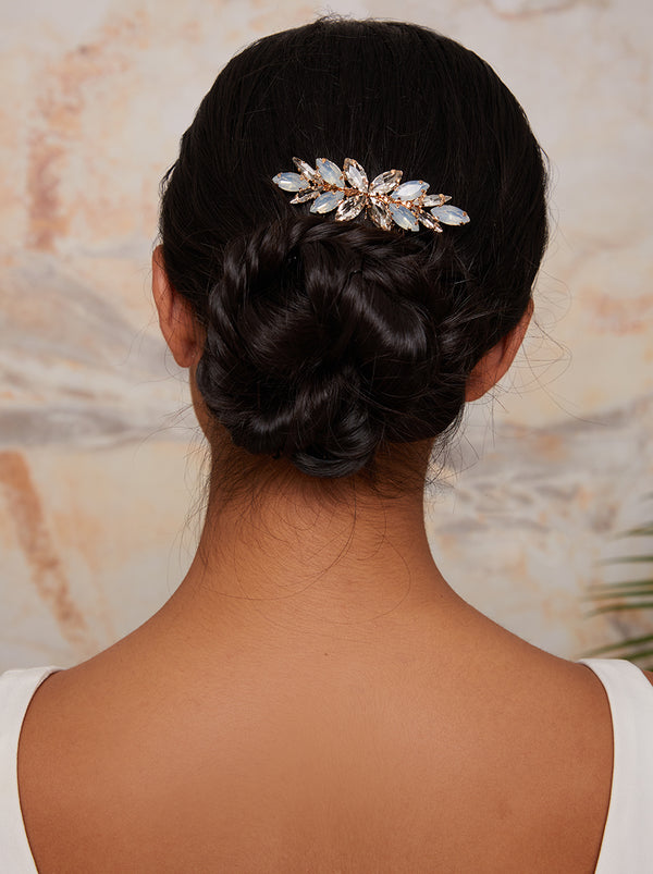 Embellished Bridal Hair Piece in Gold