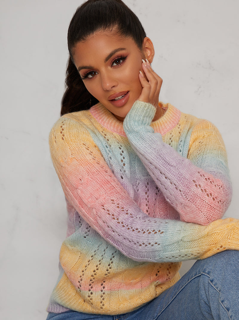 Knitted Jumper in Rainbow
