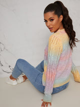 Knitted Jumper in Rainbow