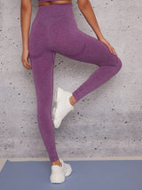 Sports Leggings with Body Contouring Design in Purple