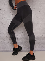 Sports Leggings with Body Contouring Design in Black