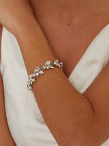 Gemstone Encrusted Bracelet in Silver