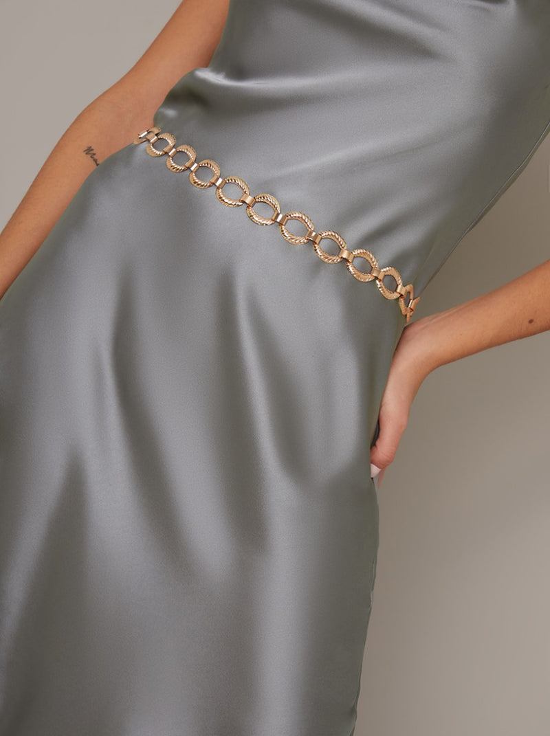 Chain Link Belt in Gold Finish