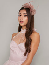 Bow Detail Fascinator in Pink