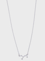Diamante Detail Necklace in Silver Tone