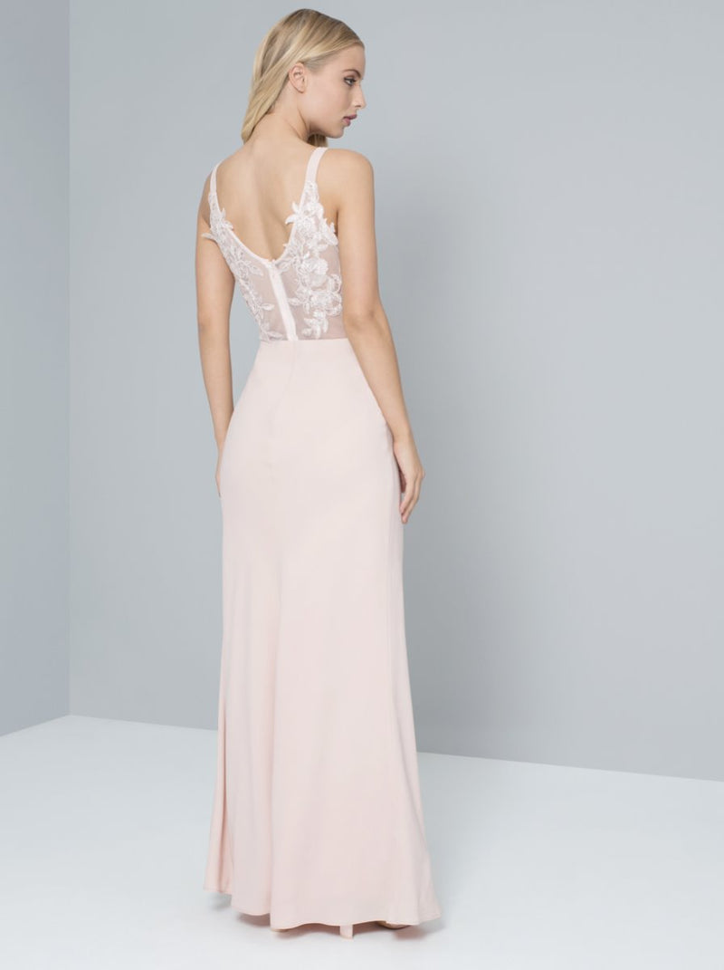 Cami Strap Lace Back Maxi Dress in Pink
