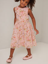Girls Floral Dress in Pink