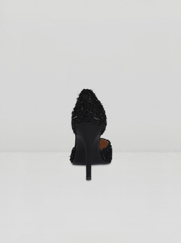 High Heel Sparkle Court Shoes in Black