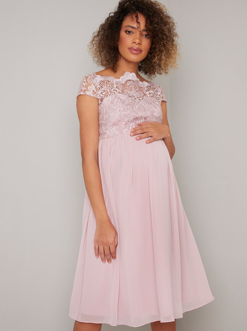 Elizabeth Maternity Gown Soft Mist Pink - Maternity Wedding Dresses,  Evening Wear and Party Clothes by Tiffany Rose US