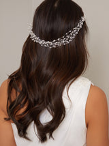 Bridal Beaded Headpiece in Silver Tone