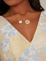 Pearl Detail Necklace in Gold Finish